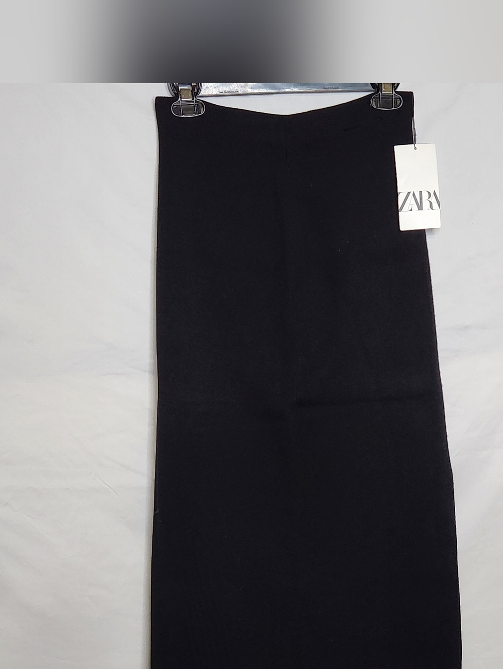 NWT Zara Solid Black High-Waist Pencil Skirt